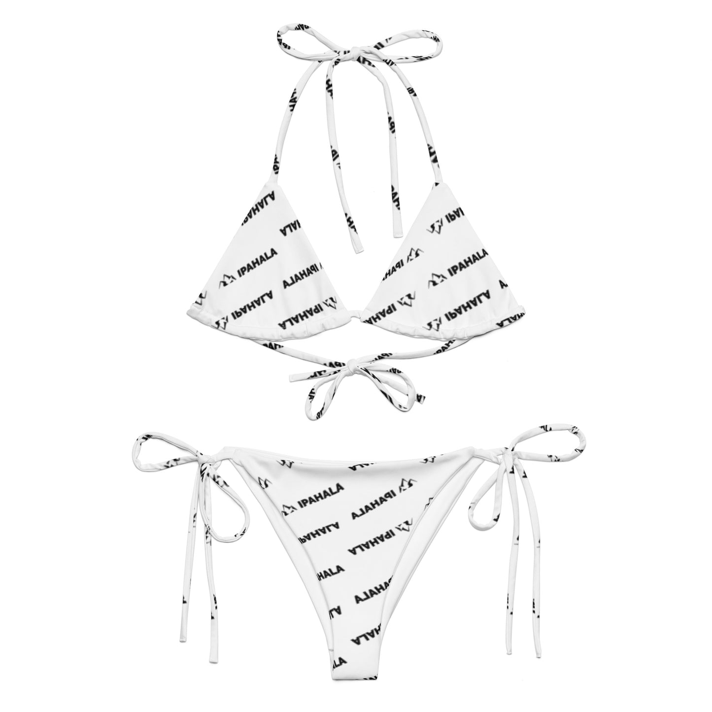 All-over print recycled string bikini