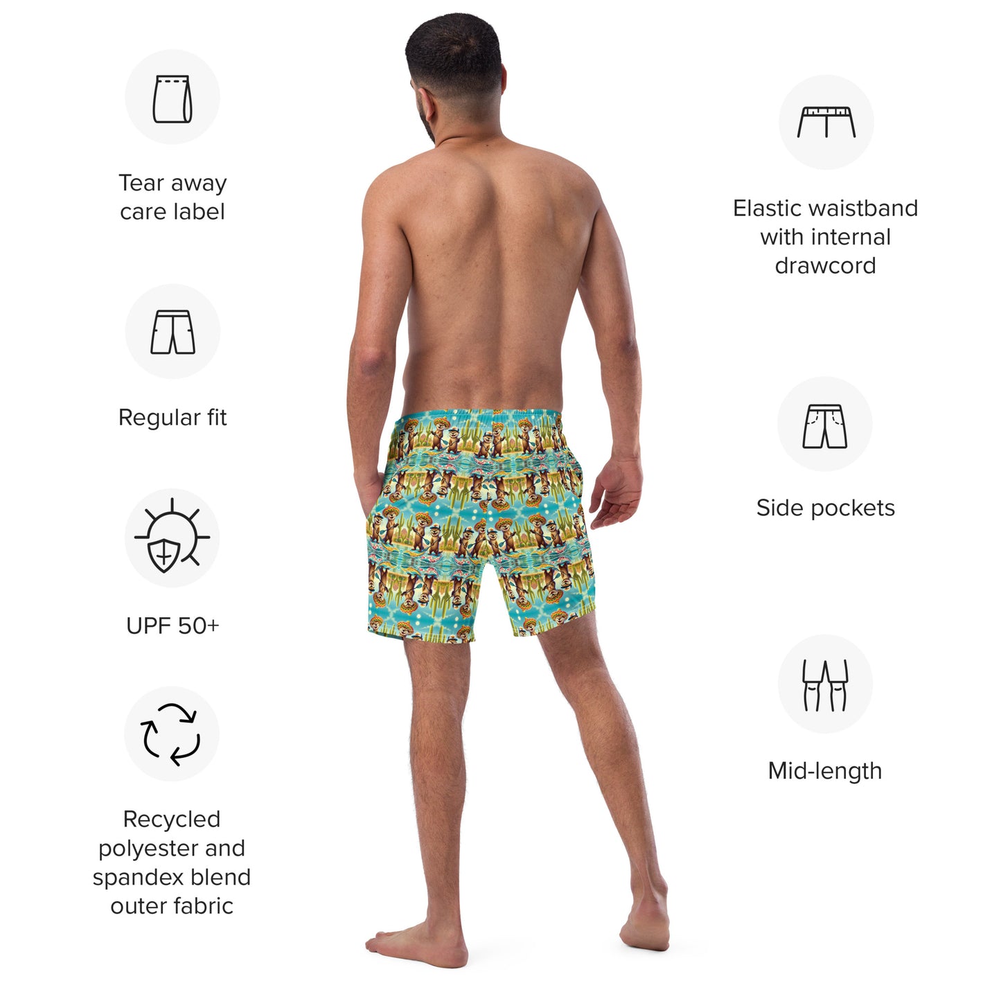 Otter Buddies - Men's swim trunks