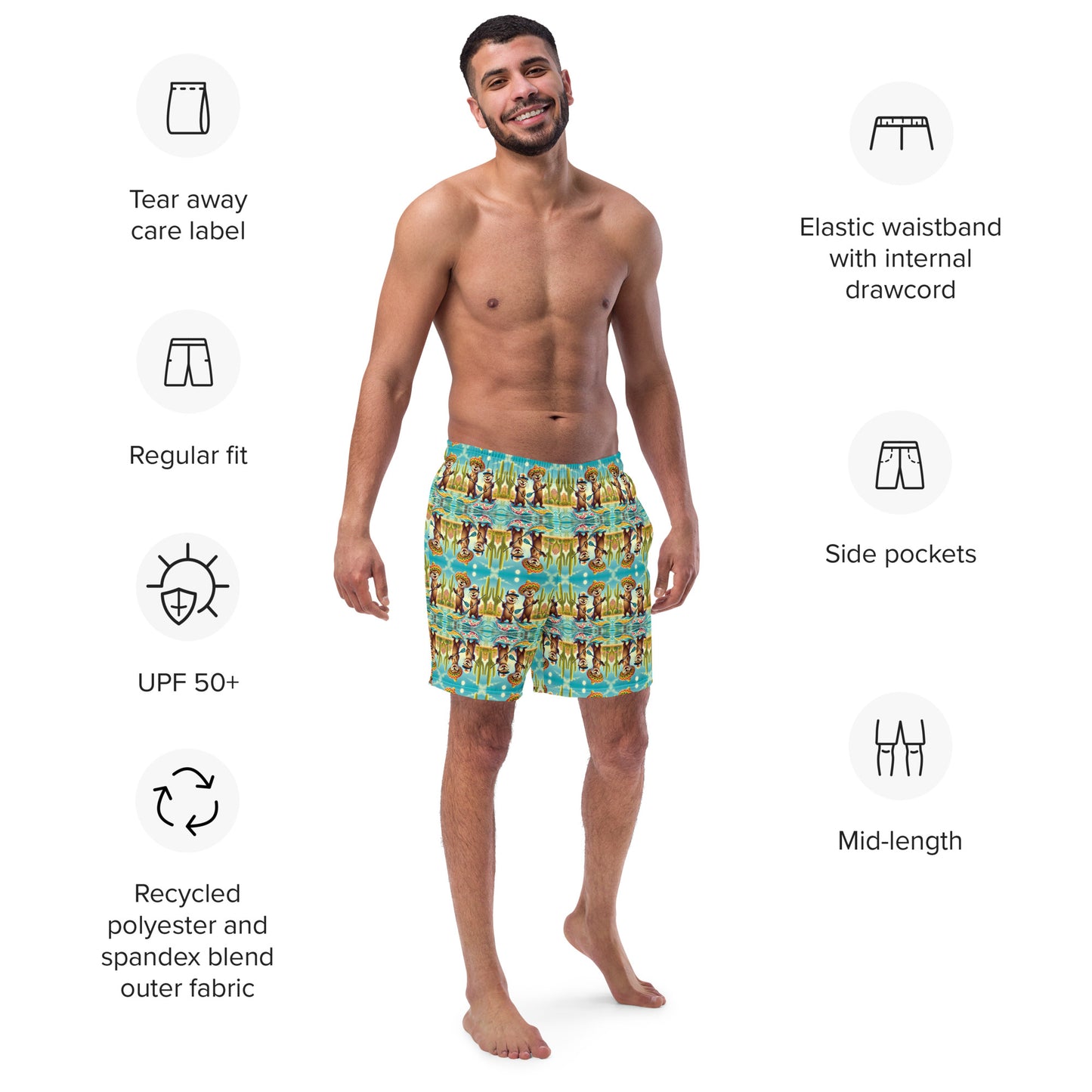 Otter Buddies - Men's swim trunks