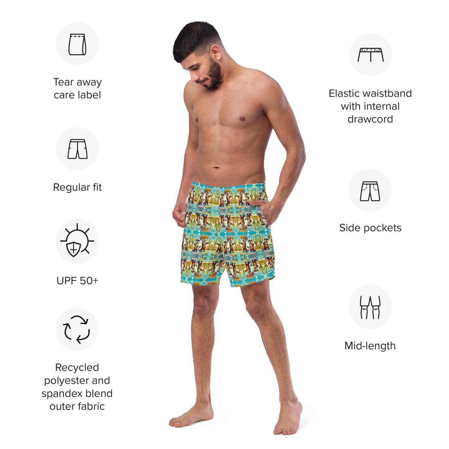 Otter Buddies - Men's swim trunks