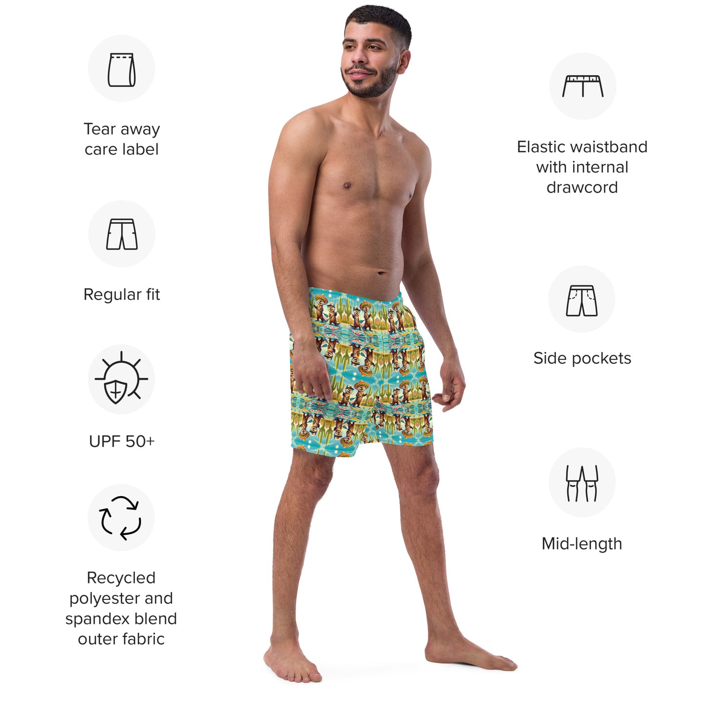 Otter Buddies - Men's swim trunks